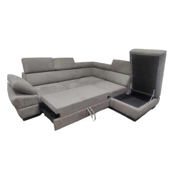 Divano mod. Calipso angolare con carrello e contenitore