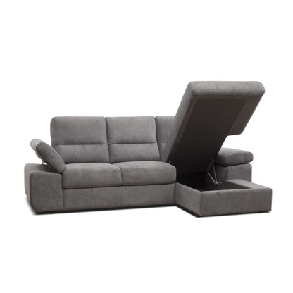 Divano mod. Jasmine chaise longue con carrello e contenitore